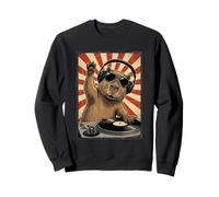 Cool Retro Capybara DJ Funny Capybaras Musique Hommes Femmes Sweatshirt