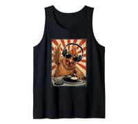 Cool Retro Chicken DJ Funny Rooster Music Hommes Femmes Débardeur