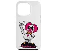 Cool Retro Clown Rock Hand Sign Punk Comic Mascotte Graphic Coque pour iPhone 13 Pro