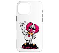 Cool Retro Clown Rock Hand Sign Punk Comic Mascotte Graphic Coque pour iPhone 16 Pro Max