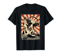 Cool Retro Cow DJ Funny Cows Musique Hommes Femmes Enfants T-Shirt