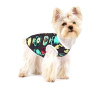 Cool Retro Skull Head Graphics Dogs T-Shirt Imprimé Doux Respirant Chien Chemises Pour Petit Animal de Compagnie Coton Gilet Sans Manches