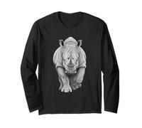 Cool Rhino Spirit Savane Africaine Faune Nature Art Manche Longue