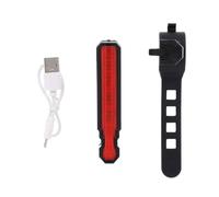 Cool Ride - Eclairage arrière vélo LED USB avec Laser - Vélo, Trottinette, Fixation Universelle (Tige de Selle) - Certifiée IPX-5 - Indicateur de Batterie - avec Câble de Charge - 150 Lux - Noir