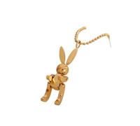 Cool Robot Rabbit Necklace for Women , Gold Color Solid Stainless Steel Animal Pendant, Punk Rock Dainty Neck Collar Nice processing