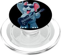 Cool Rock Éléphant Guitare Joueur Drôle Dessin Animé PopSockets PopGrip pour MagSafe