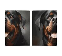 Cool Rottweiler Dog Art Étui de passeport de voyage avec emplacements pour cartes de crédit et carte d'embarquement pour passeport, cartes de crédit, cartes d'embarquement