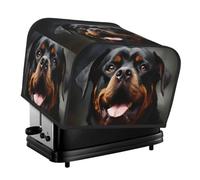 Cool Rottweiler Dog Art Housse matelassée pour grille-pain 4 tranches pour petit appareil avec poignée pour décoration de table de maison ou de cuisine