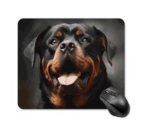Cool Rottweiler Dog Art Tapis de souris avec bords cousus, tapis de souris lavable de qualité supérieure, tapis de souris en caoutchouc antidérapant, design parfait pour les jeux, ordinateur portable