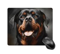 Cool Rottweiler Dog Art Tapis de souris avec bords cousus, tapis de souris lavable de qualité supérieure, tapis de souris en caoutchouc antidérapant, design parfait pour les jeux, ordinateur portable