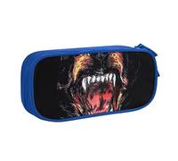 Cool Rottweiler Trousse à crayons avec fermeture éclair Bleu Grande capacité pour l'école, le bureau et les voyages, bleu, Taille unique, Organiseur de sac