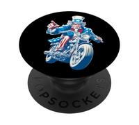 Cool Sam Loves Motorcycles et Costume d'équitation PopSockets PopGrip Adhésif