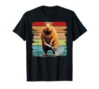 Cool Samba Capybara échappe au Zoo pour Devenir Un Joueur de Tennis Fabuleux T-Shirt