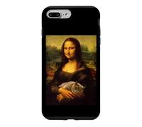Cool Sarcastic Mona Lisa Carrying Her Cat Graphic Designs Coque pour iPhone 7 Plus/8 Plus