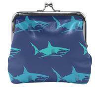 Cool Sharks Sous Marine Portefeuille En Cuir Femmes Mignon Boucle Baiser Serrure Changer Portefeuille Portefeuille, Requins Frais Sous Marine, Requins frais sous l'eau