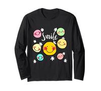 Cool Silhouette Happy Smile Face Illustration Graphic Design Manche Longue