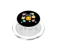 Cool Silhouette Happy Smile Face Illustration Graphic Design PopSockets PopGrip pour MagSafe