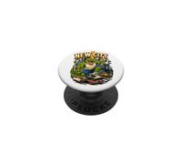 Cool Skateboarding Alligator New City Streetwear Graphic PopSockets PopGrip Adhésif