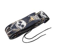 Cool Skeleton Design Guitar Strap Adjustable Polyester Strap for Acoustic Electric Bass Guitars