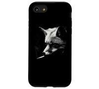 Cool Sketch en Train de Fumer Une Cigarette pour Chien Husky Coque pour iPhone SE (2020) / 7/8
