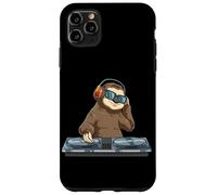 Cool Sloth DJ avec Casque Audio Aux Platines Coque pour iPhone 11 Pro Max