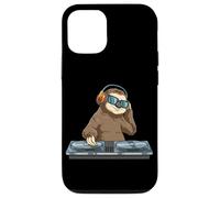 Cool Sloth DJ avec Casque Audio Aux Platines Coque pour iPhone 12/12 Pro
