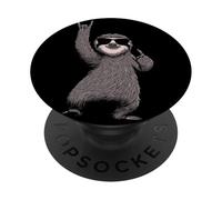 Cool Sloth Rock on Funny Animal Lover Graphic Lunettes de Soleil PopSockets PopGrip Adhésif