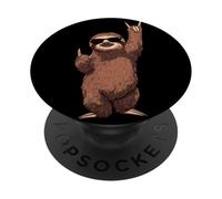 Cool Sloth Rock on Funny Animal Lover Graphic Lunettes de Soleil PopSockets PopGrip Adhésif