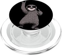 Cool Sloth Rock on Funny Animal Lover Graphic Lunettes de Soleil PopSockets PopGrip pour MagSafe