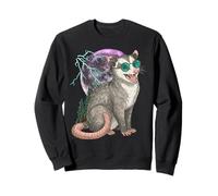Cool Space Possum Sunglasses Galaxy Lightning Opossum Sweatshirt