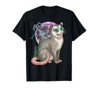 Cool Space Possum Sunglasses Galaxy Lightning Opossum T-Shirt