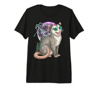 Cool Space Possum Sunglasses Galaxy Lightning Opossum T-Shirt Haut de Gamme