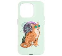 Cool Space Tiger Sunglasses Galaxy Lightning Tiger Coque pour iPhone 15 Pro