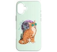 Cool Space Tiger Sunglasses Galaxy Lightning Tiger Coque pour iPhone 16 Plus