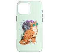 Cool Space Tiger Sunglasses Galaxy Lightning Tiger Coque pour iPhone 16 Pro Max