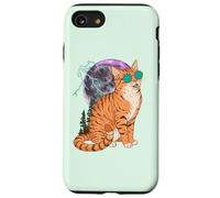 Cool Space Tiger Sunglasses Galaxy Lightning Tiger Coque pour iPhone SE (2020) / 7/8