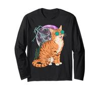 Cool Space Tiger Sunglasses Galaxy Lightning Tiger Manche Longue