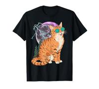 Cool Space Tiger Sunglasses Galaxy Lightning Tiger T-Shirt