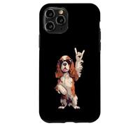 Cool Spaniel Rock Hand Sign Lunettes de Soleil Chien Graphic Cavalier Coque pour iPhone 11 Pro