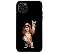 Cool Spaniel Rock Hand Sign Lunettes de Soleil Chien Graphic Cavalier Coque pour iPhone 11 Pro Max