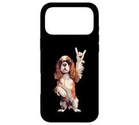 Cool Spaniel Rock Hand Sign Lunettes de Soleil Chien Graphic Cavalier Coque pour iPhone 17 Pro Max