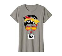 Cool Spanish Coffee Mama Mom Girl Sis Aunt Espagne Flag Print T-Shirt