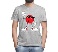 Cool Spot Sweet Candy T-shirt classique à col rond et manches courtes pour homme, gris, XXL