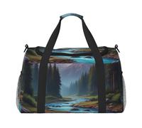 Cool Star River Sac de voyage pour homme et femme, sac de voyage pliable et sac fourre-tout spacieux pour le rangement d'articles de toilette, bagages, articles personnels, noir, taille L, Noir , L