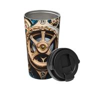 Cool Steampunk Gears Carry An Isotherme Mug à Café Élégant 500 ml Thermos qui garde les boissons chaudes pendant des heures, parfait pour le café, le thé et plus encore.