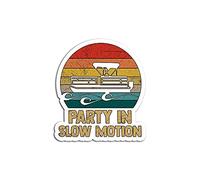 Cool Sticker For Cars, Trucks, Water Bottle, Fridge, Laptops Party in Slow Motion Lake Pontoon Boat Stickers (3 Pcs/Pack