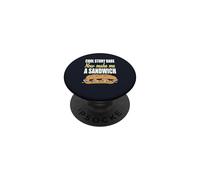 Cool Story Babe Now Make Me Sandwich Sarcasme et Humour drôles PopSockets PopGrip Adhésif