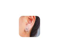 Cool Stuff Boucles d'oreilles tendance en forme de grenouille 3D pour femme - Boucles d'oreilles vintage dorées et argentées - Boucles d'oreilles à tige en forme de grenouille, Métal, Pas de pierre