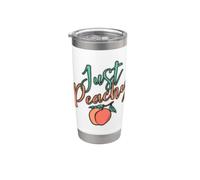 Cool Summer Fruit Retro Just Peachy & keep it Peachy Graphic Gobelet isotherme en acier inoxydable double paroi