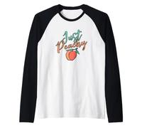 Cool Summer Fruit Retro Just Peachy & Keep it Peachy Graphic Manche Raglan